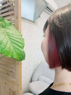 黒髪とインナーカラー☆